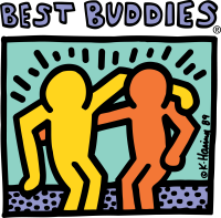 Best Buddies concordia association logo two stick figures holding each other